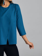 Teal Full Sleeve Top - WomanLikeU