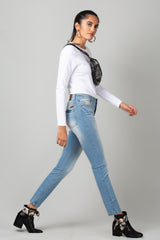 White Full Sleeve Basic Tee - WomanLikeU