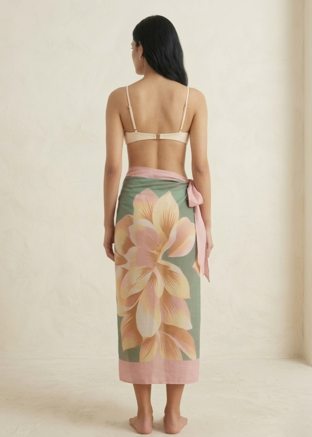 Printed Blush Floral Sarong