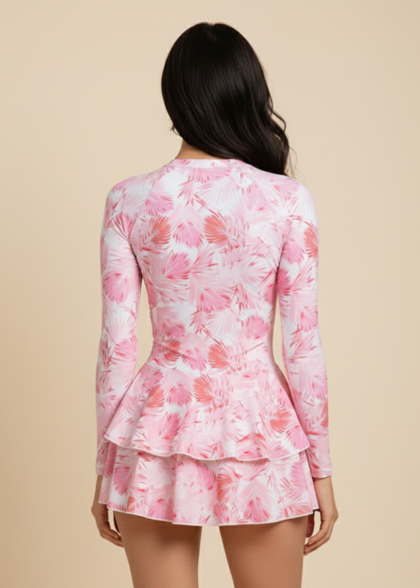 Pink Swim Dress With Full Coverage