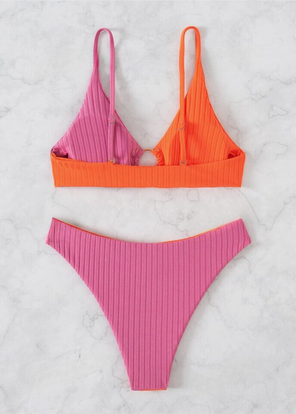 Pink & Orange Bikini Set