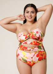 Floral Monokini with a coverup