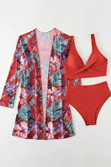 Red Bikini with a Shrug