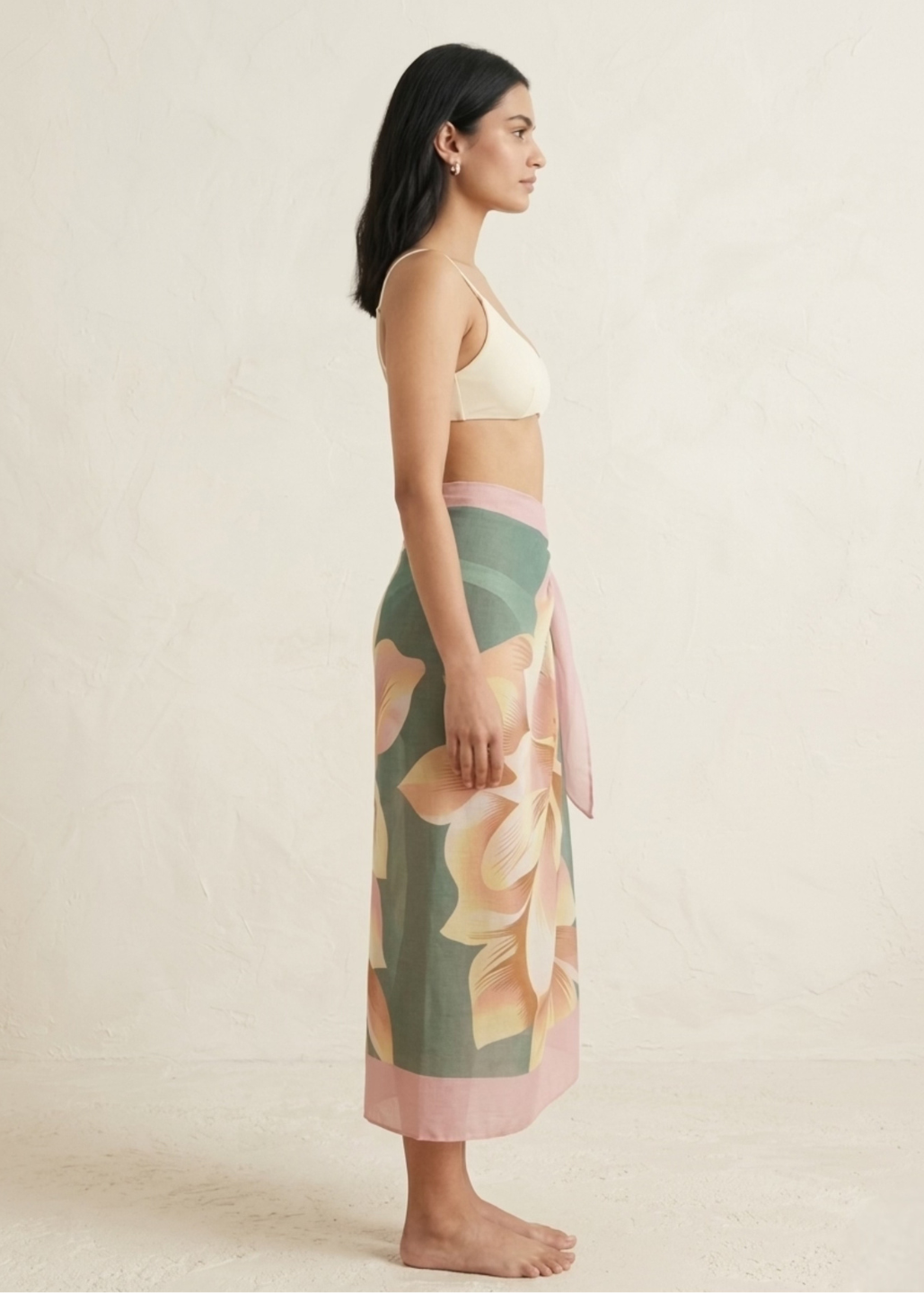 Printed Blush Floral Sarong