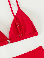 Red High-waisted Bikini