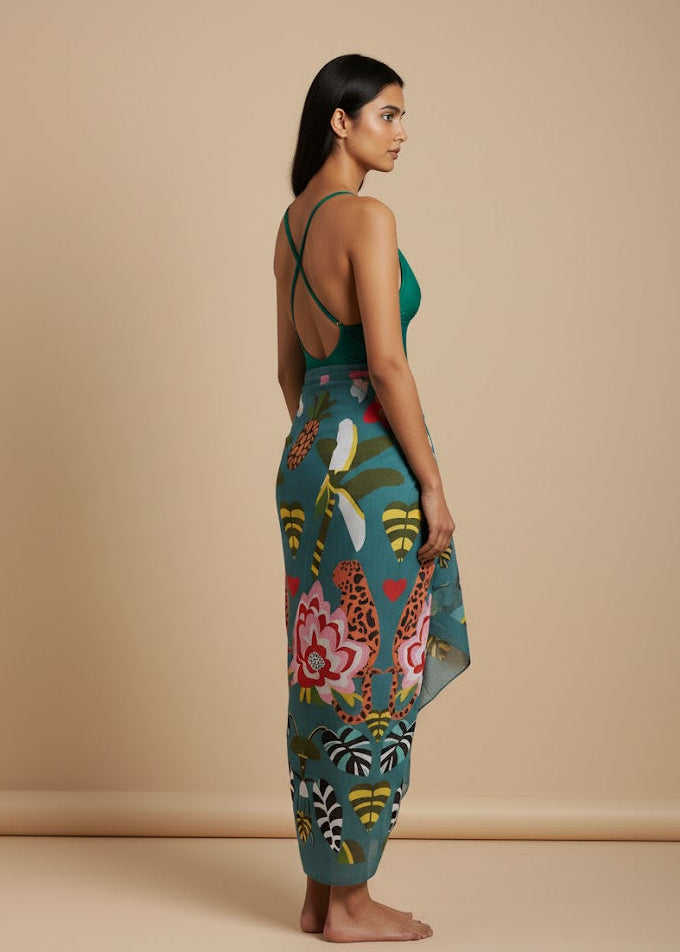 Tropical Bloom Printed Sarong