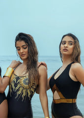 Black Embellished Monokini