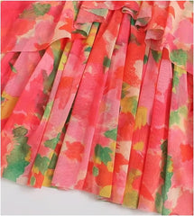 Pink Floral Short Dress