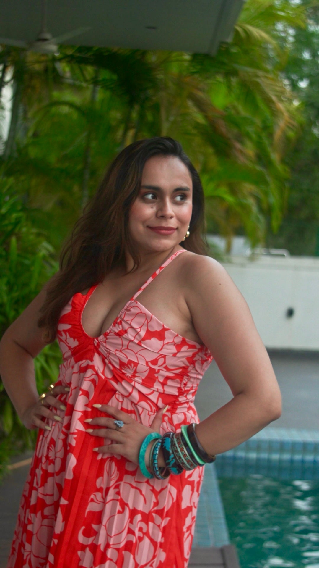Red Printed Dress