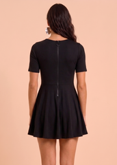Black Swim Dress With Shorts