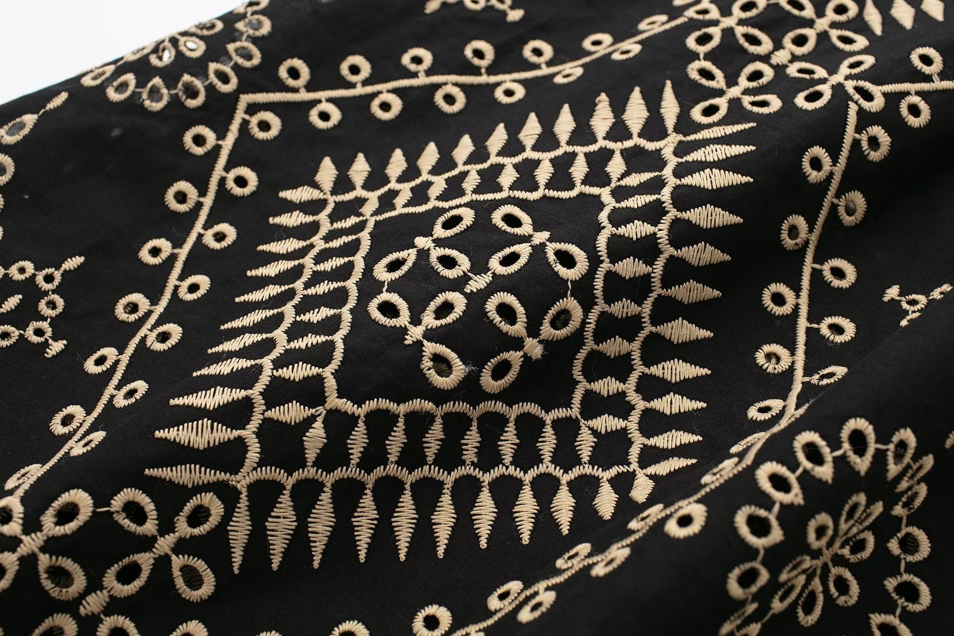 Black Boho Full-length Dress