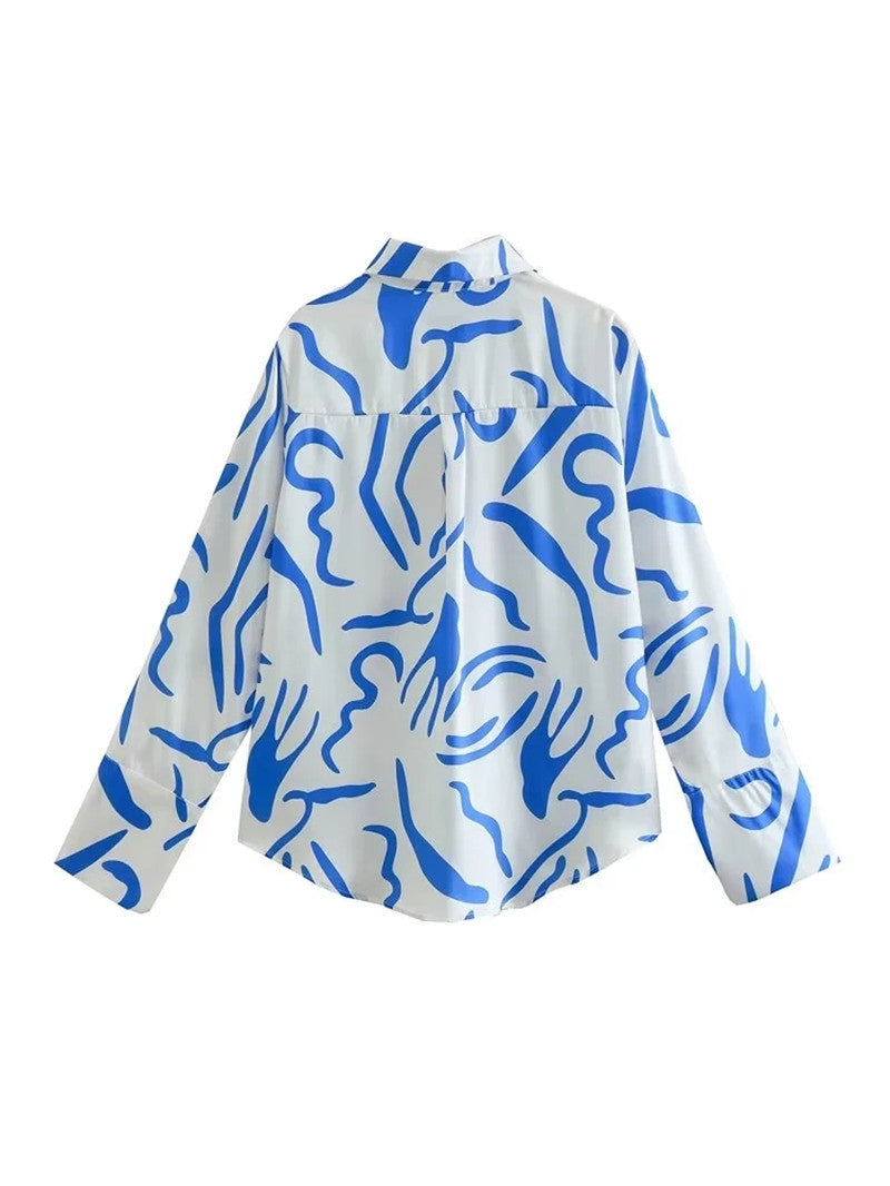White & Blue Co-ord Set
