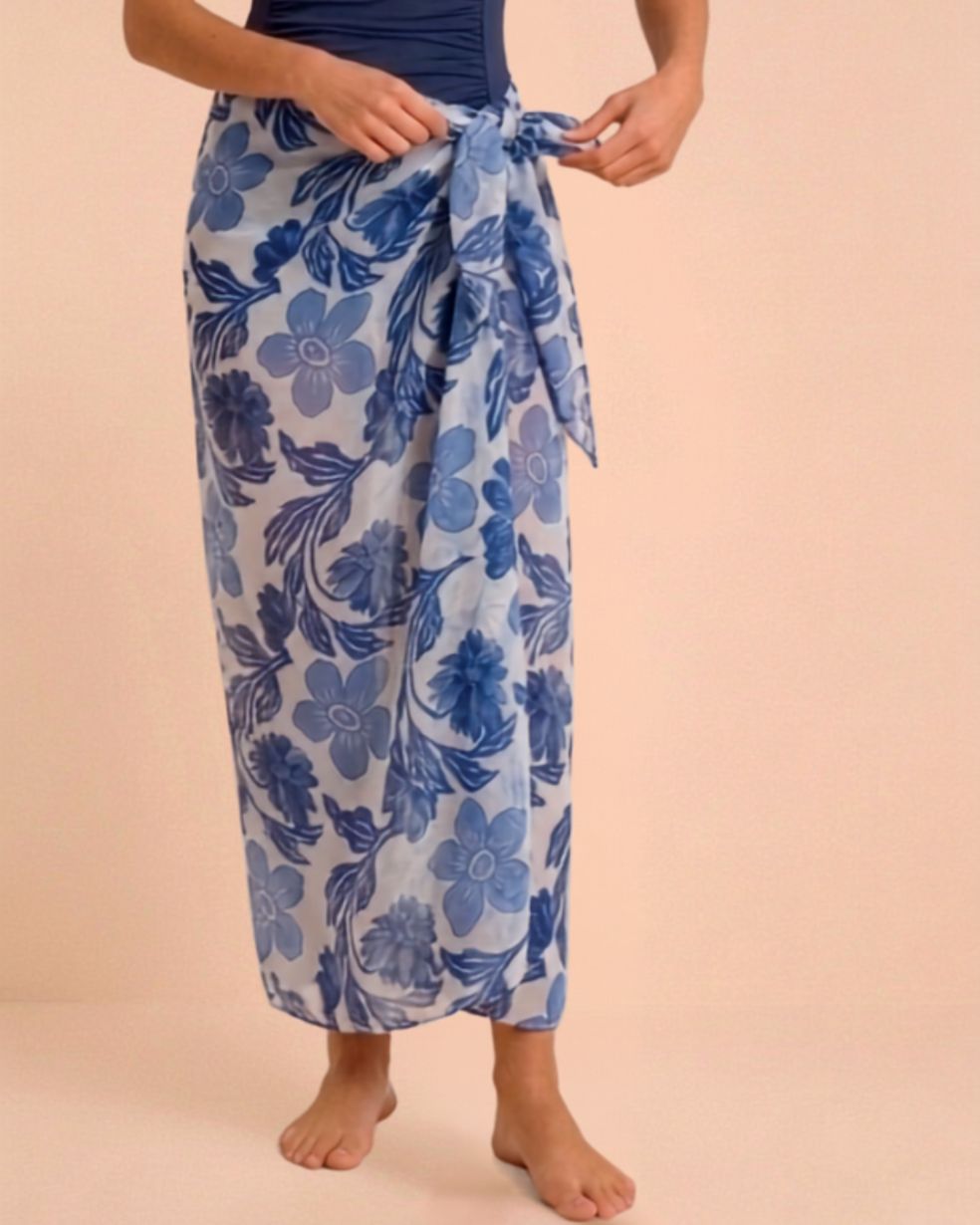 Blue Printed Sarong