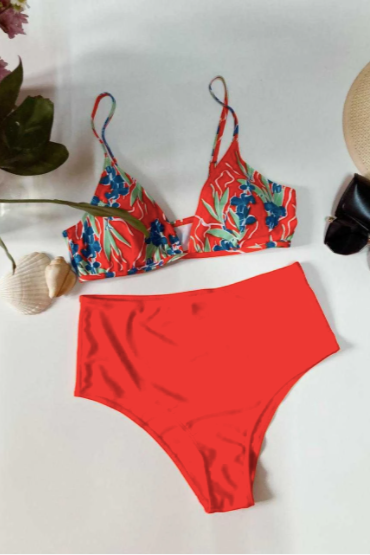 Orange High Waisted Bikini