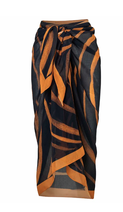 Black Printed Sarong