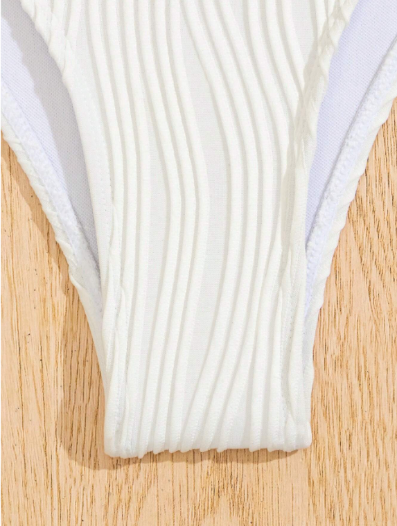 White Textured Bikini