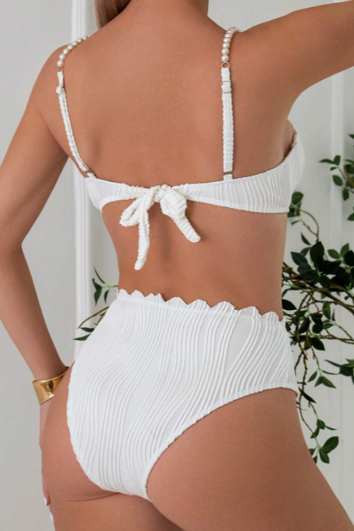White Textured Bikini