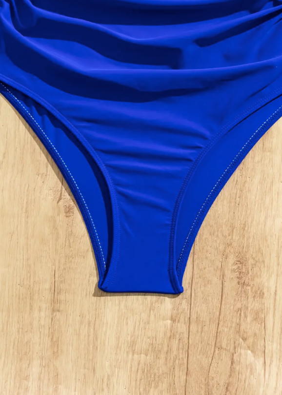 Printed Blue Padded Monokini