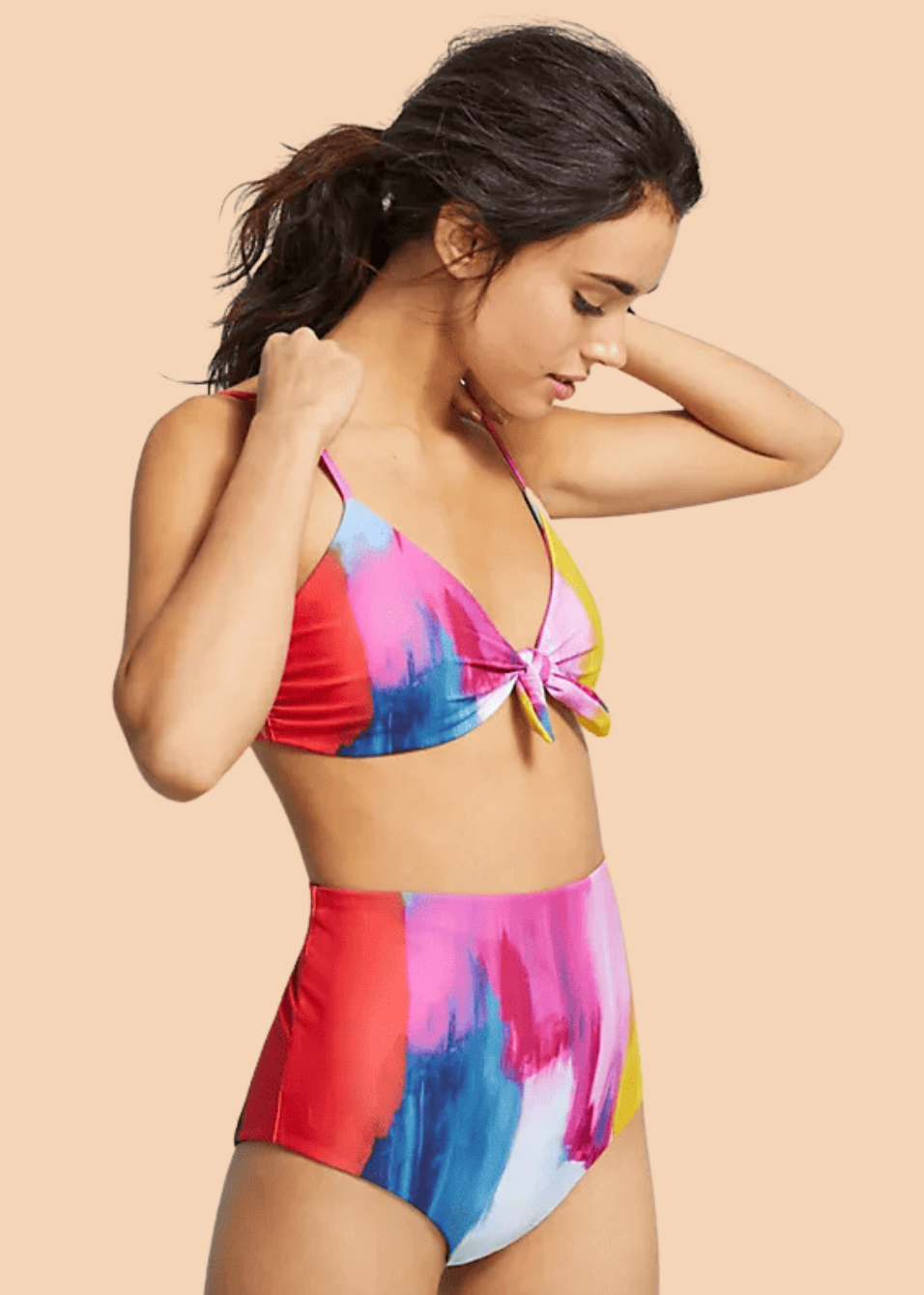 Pink Printed Bikini - Main Image