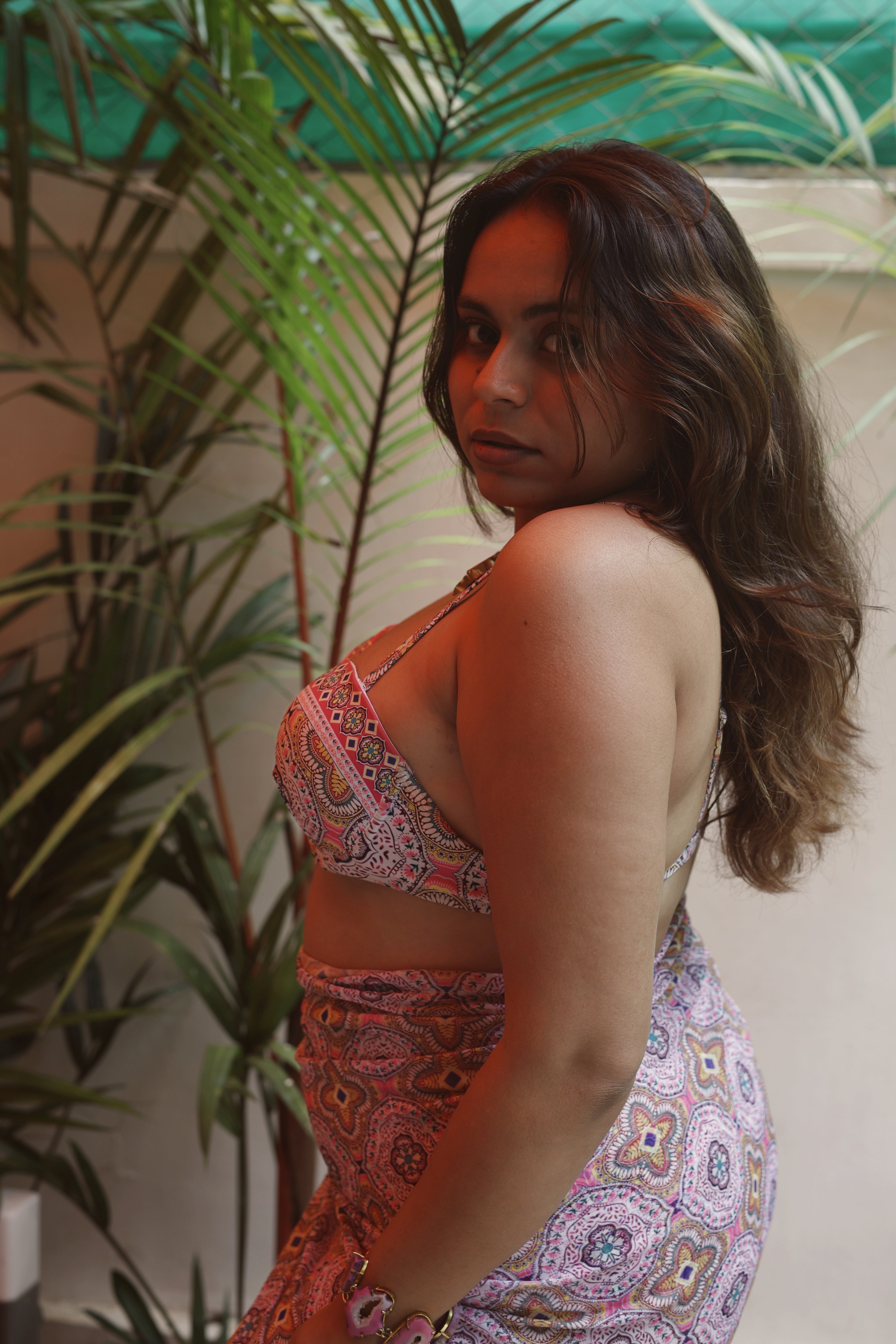 Printed bikini with a Sarong