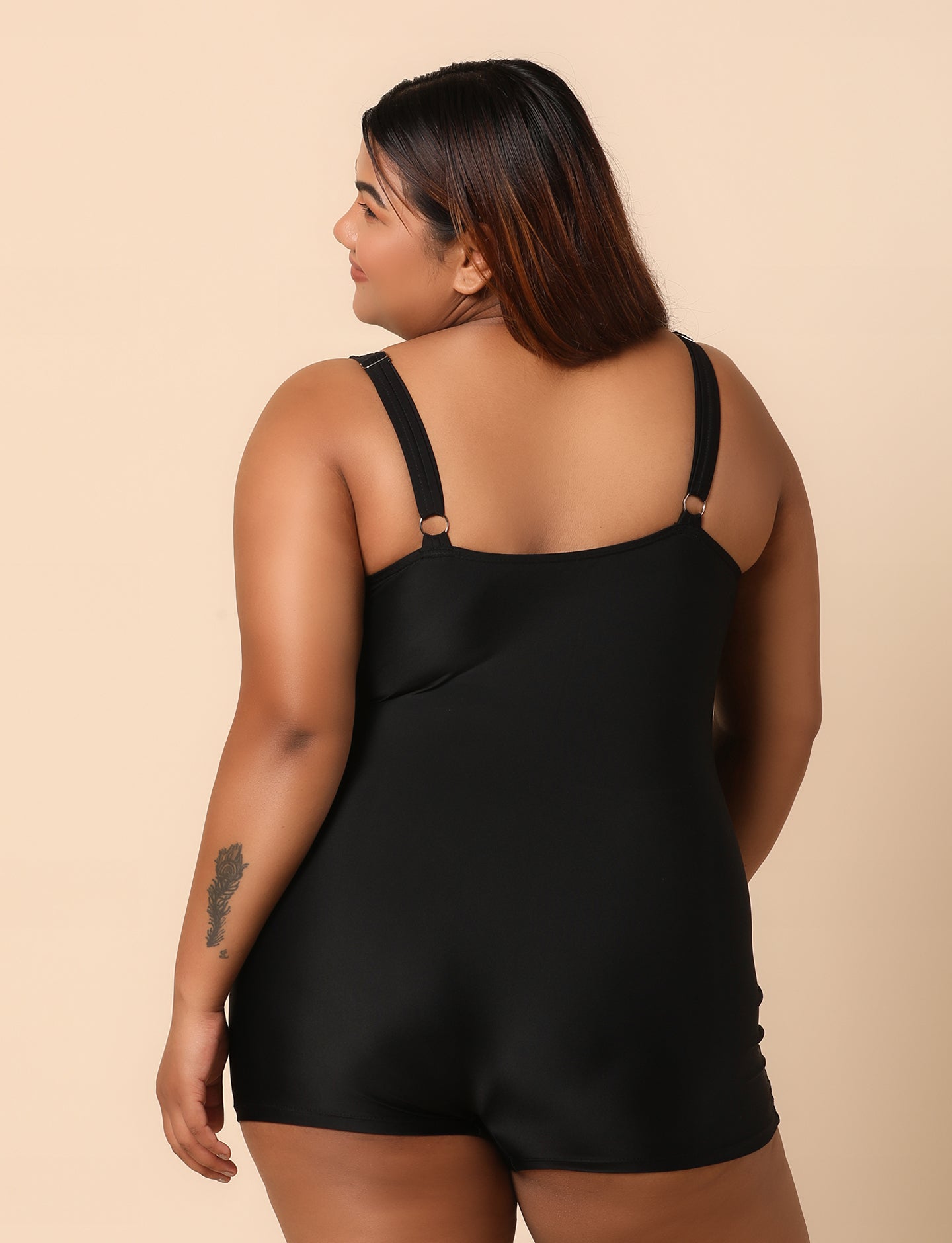 Black Plus-Size monokini