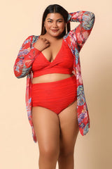 Red Bikini with a Shrug