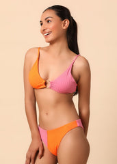 Pink & Orange Bikini Set
