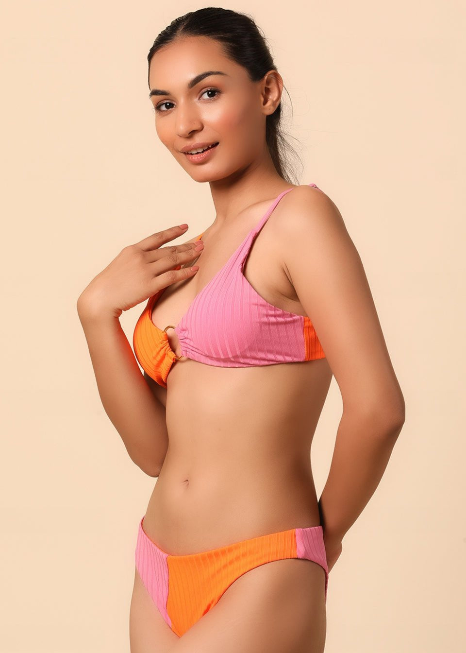 Pink & Orange Bikini Set