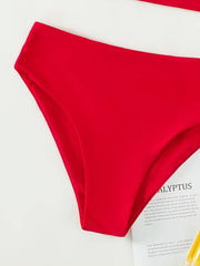 Red High-waisted Bikini