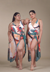 Beige Floral Sarong