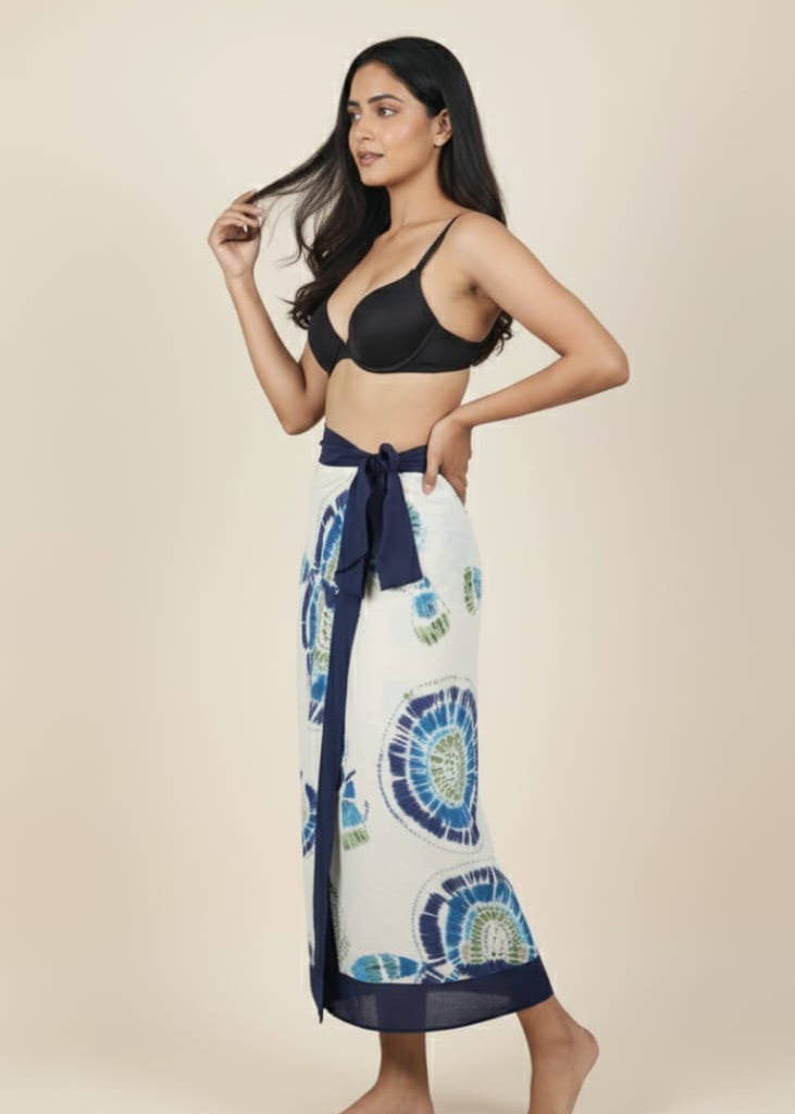 Off White Printed Sarong