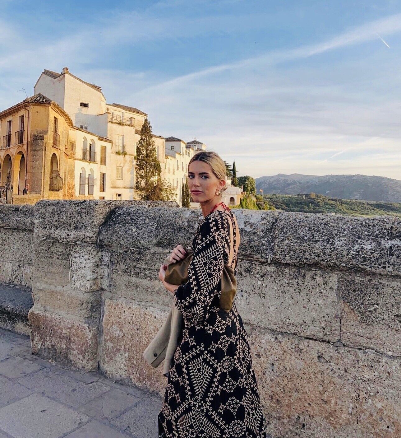 Black Boho Full-length Dress