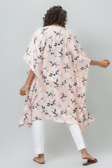 Peach Printed Shrug
