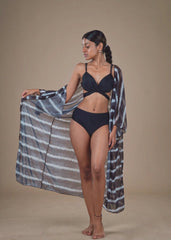 Black Bikini with a Coverup - WomanLikeU