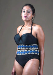 Black Bikini with Threaded Belt - WomanLikeU
