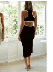 Black Racerback Bodycon Dress - WomanLikeU