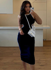 Black Racerback Bodycon Dress - WomanLikeU