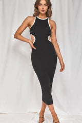 Black Racerback Bodycon Dress - WomanLikeU
