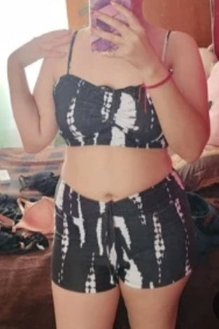 Black swimwear set with coverup - WomanLikeU
