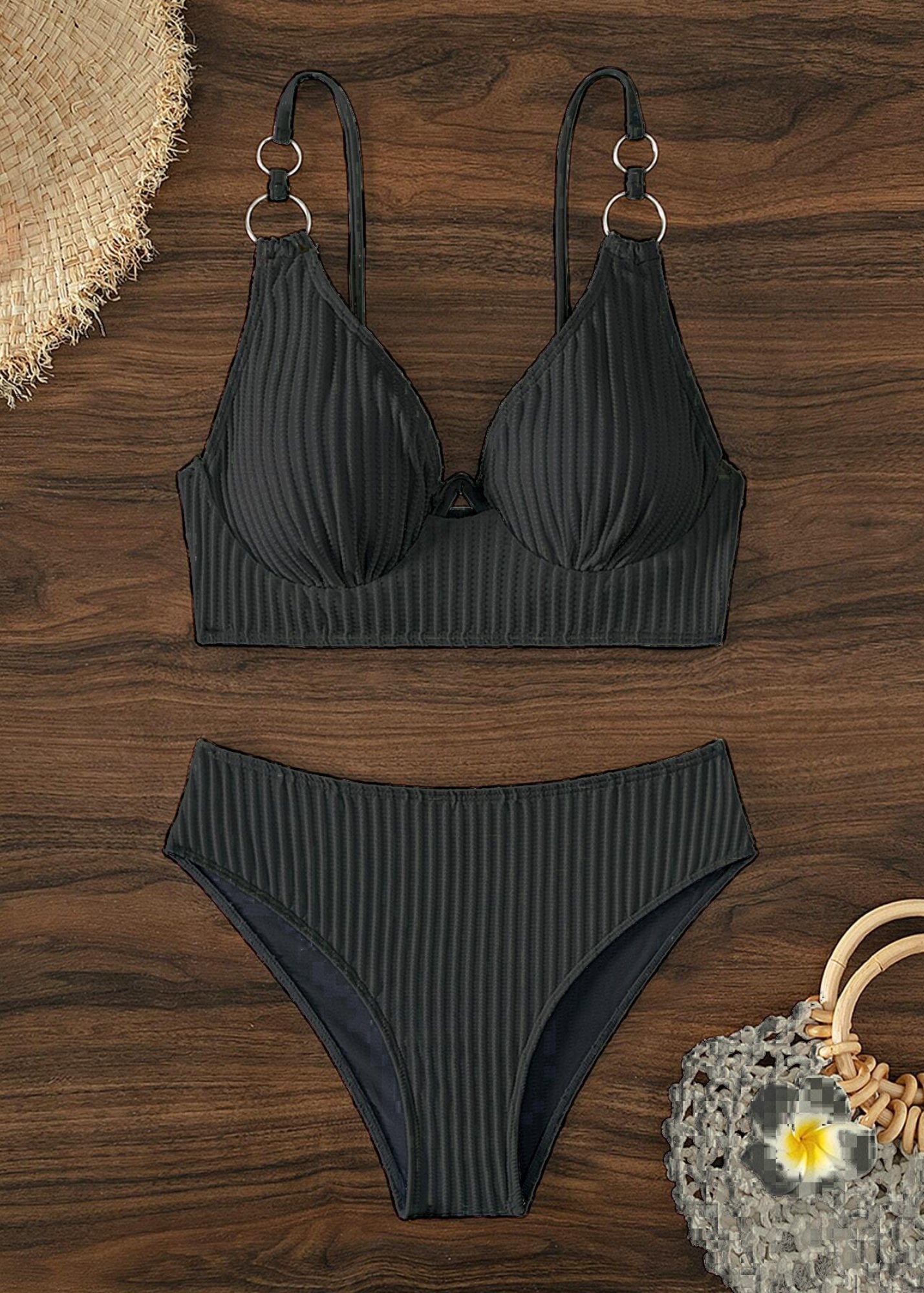 Black Underwired Bikini - WomanLikeU