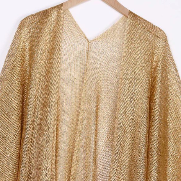 Golden shimmery shrug - WomanLikeU