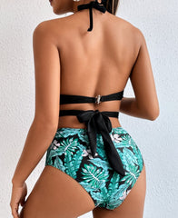 Green 3 piece swimwear set - WomanLikeU