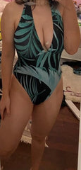 Green monokini with sarong - WomanLikeU