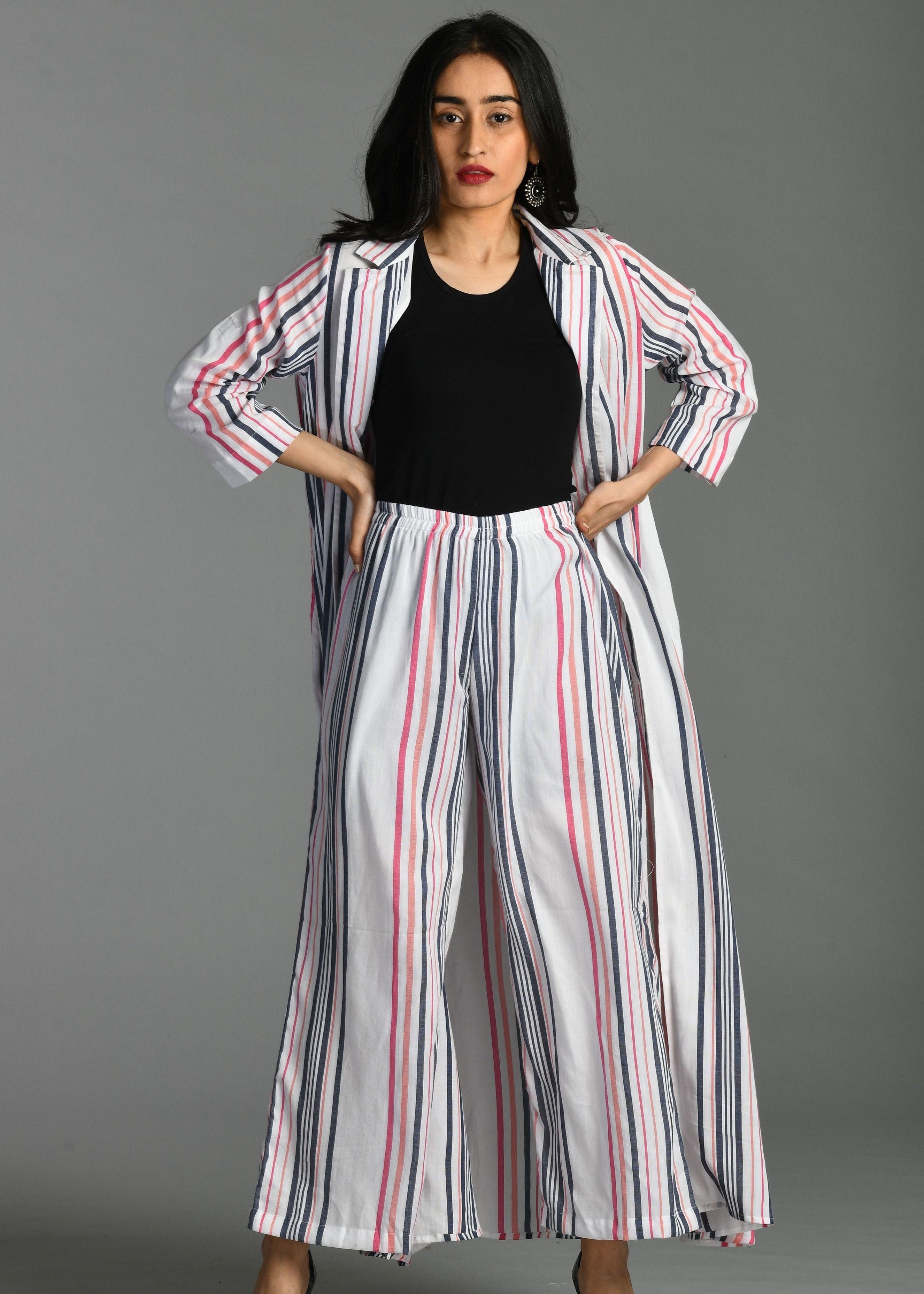White Striped Pants