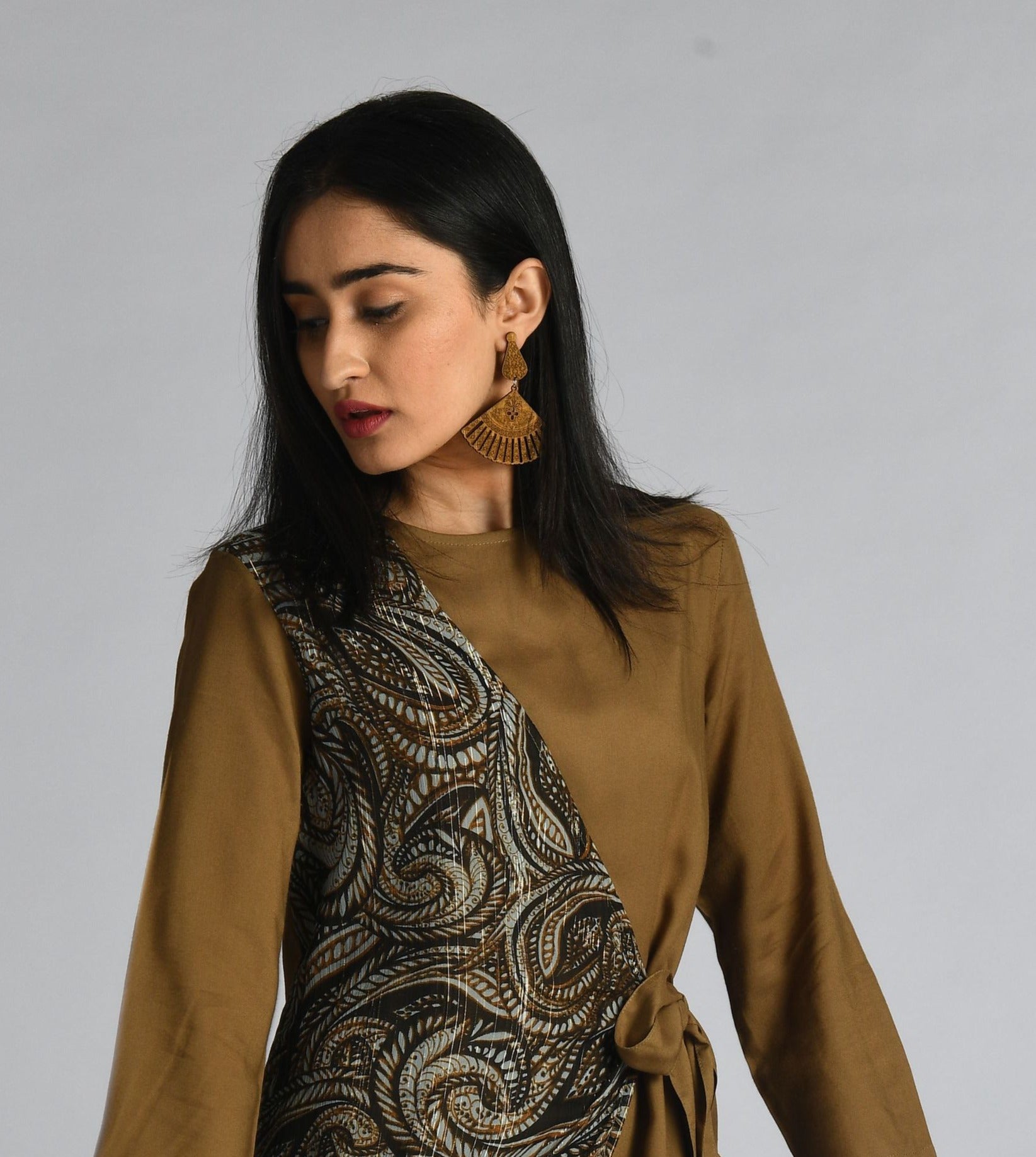 Angrakha Style Maxi Dress