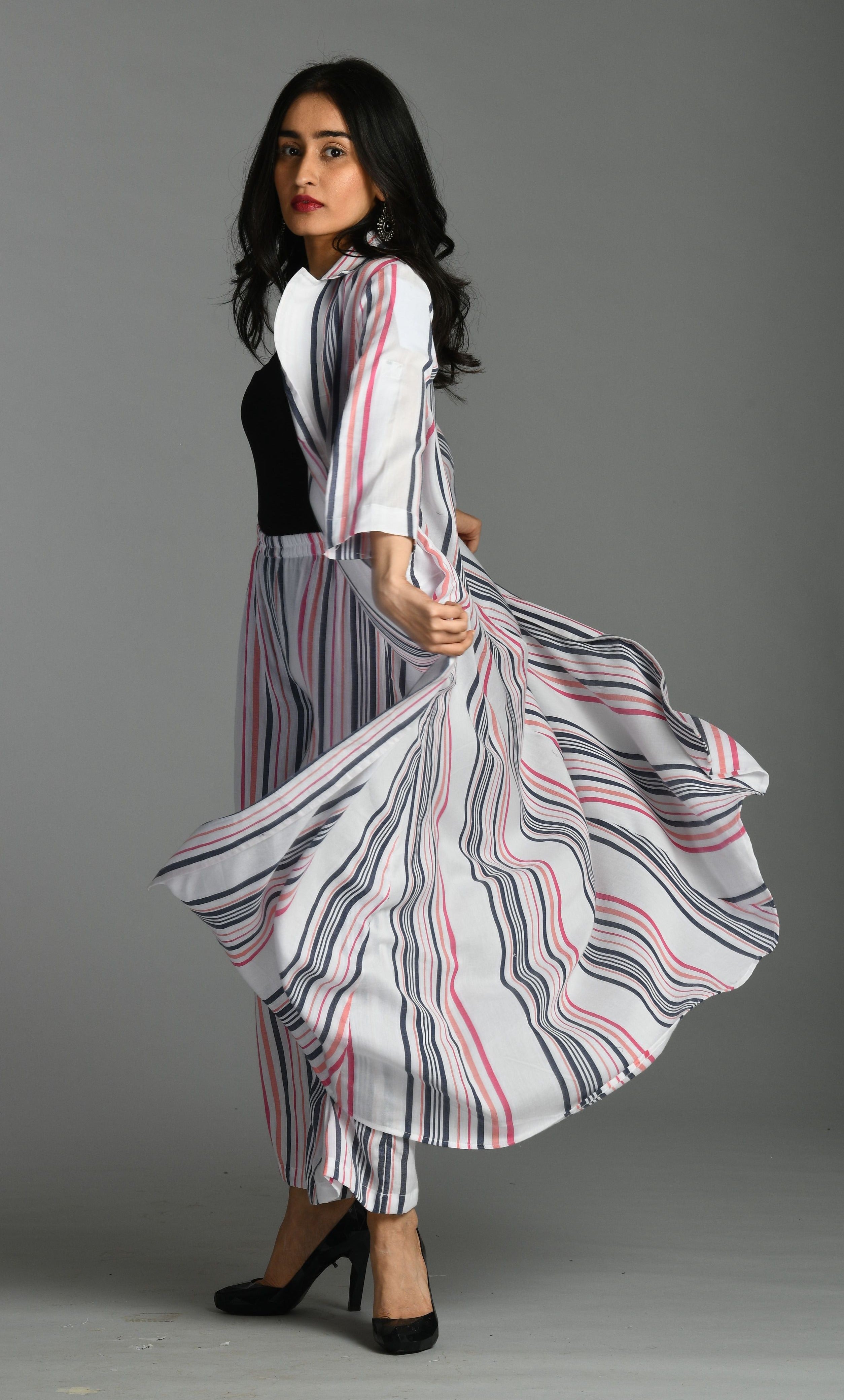 White Striped Pants