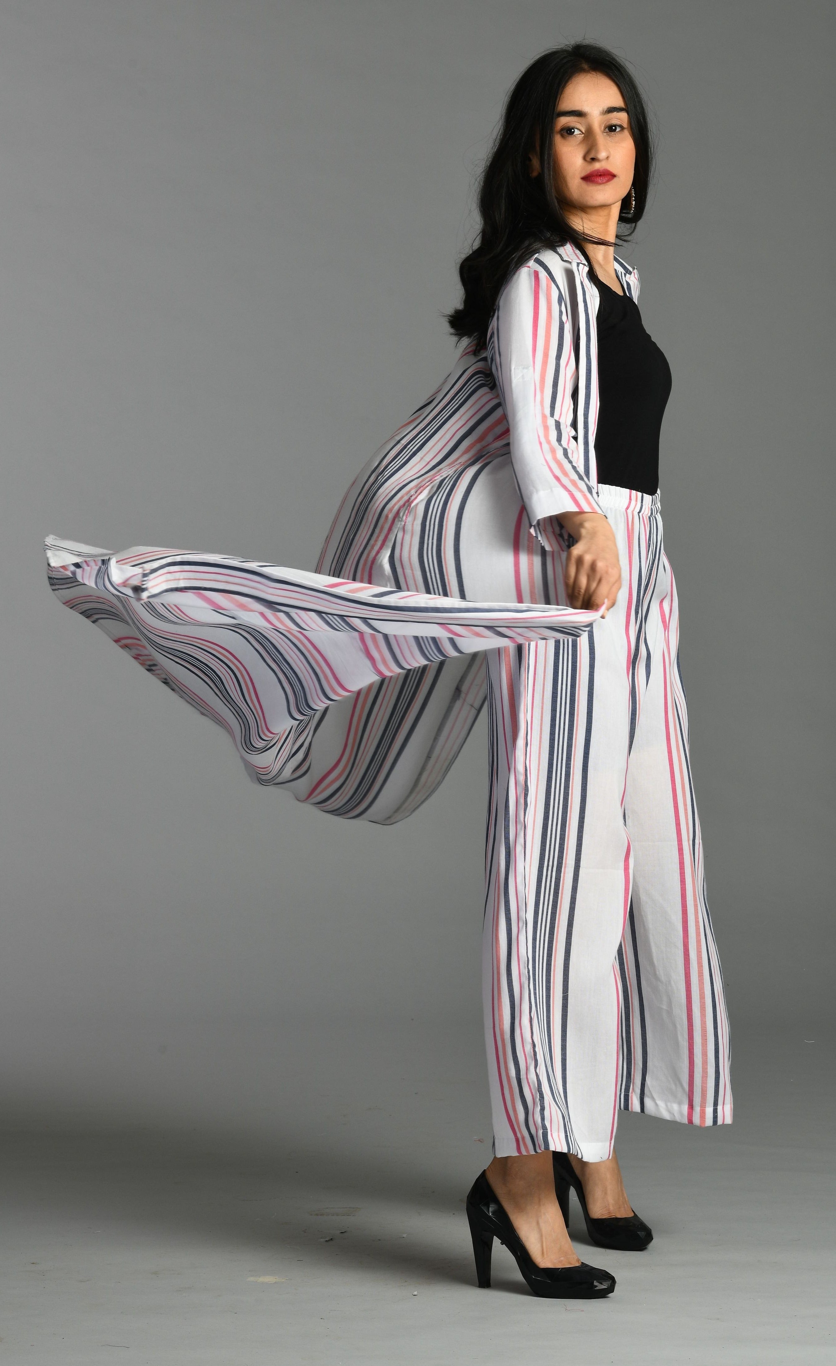 White Striped Pants