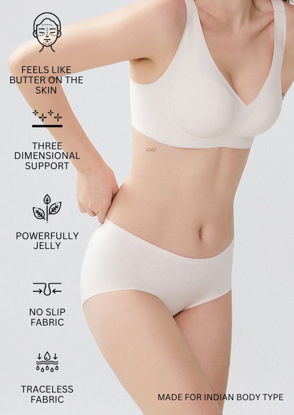 Liquid Comfort White Bra Set - WomanLikeU