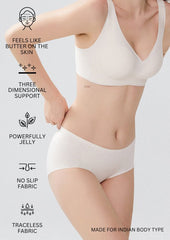 Liquid Comfort White Bra Set - WomanLikeU