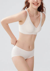 Liquid Comfort White Bra Set - WomanLikeU